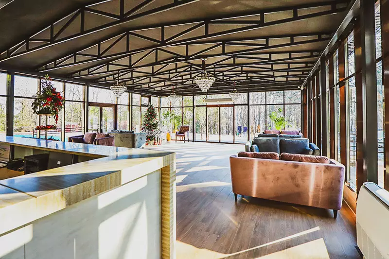 Холл в санатории Пятигорье в городе Пятигорске - фотография