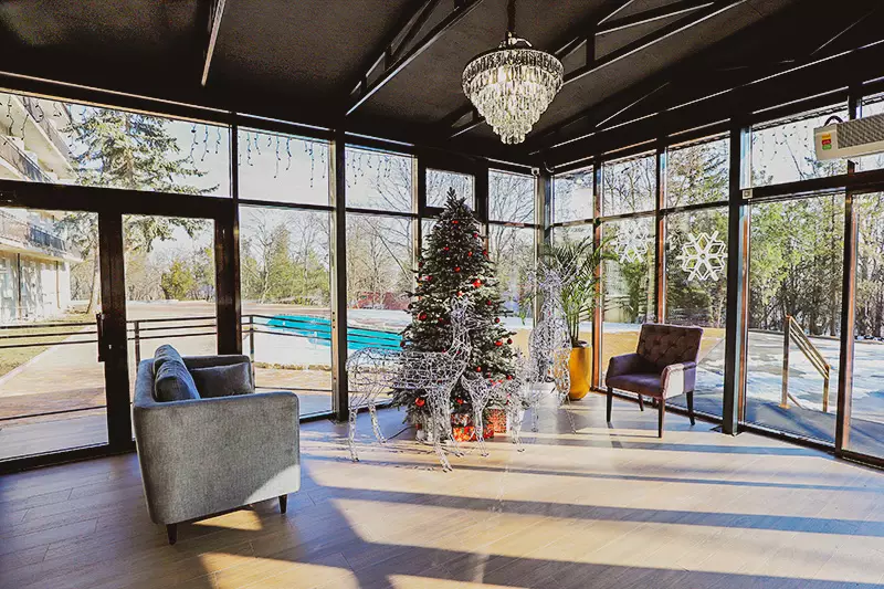 Холл в санатории Пятигорье в городе Пятигорске - фотография